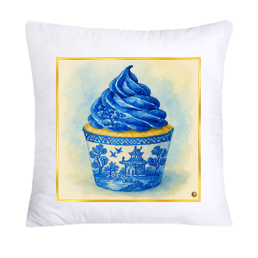 Blue Willow 18x18 Chinoiserie Cupcake Throw Pillow Covers-4962