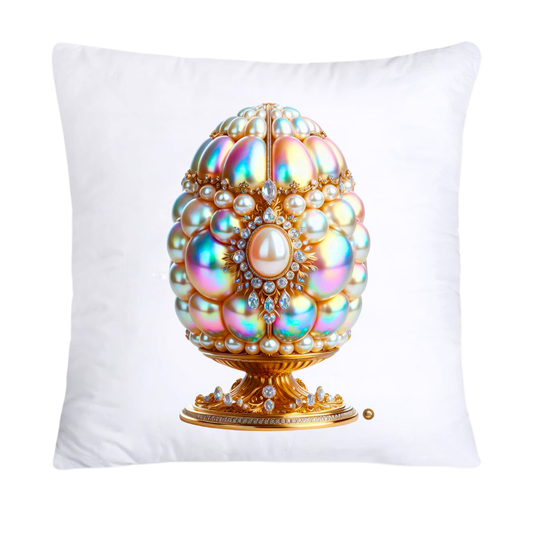 Stunning Gold and Pearls Inspired Faberge Egg Pillow Covers-4824