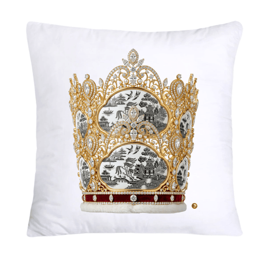 Black Willow Royal King/Queen Crown Pillow Covers-4499