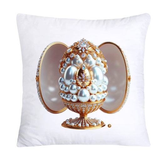 Stunning Gold and Pearls Inspired Faberge Egg Pillow Covers-4812