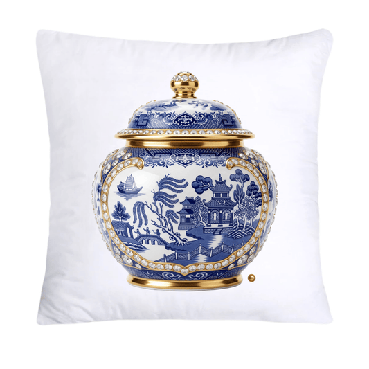 Blue and White Willow Ginger Jar 18x18 Pillow Covers-5260