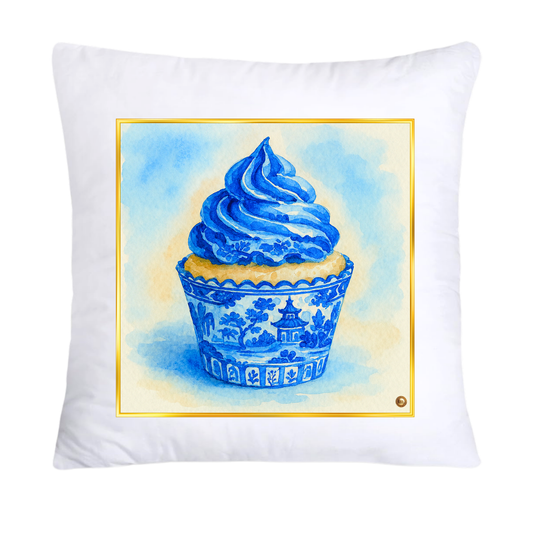 Blue Willow 18x18 Chinoiserie Cupcake Throw Pillow Covers-4940