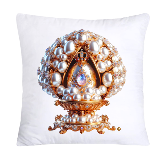Stunning Gold and Pearls Inspired Faberge Egg Pillow Covers-4784