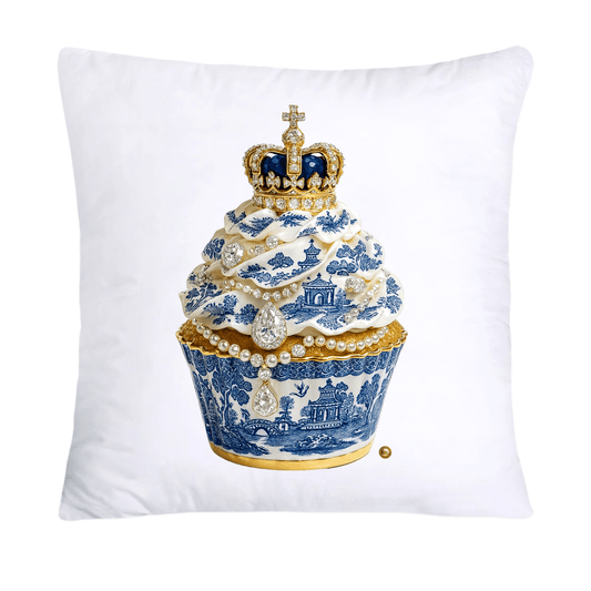 Blue Willow 18x18 Chinoiserie Cupcake Throw Pillow Covers-4521