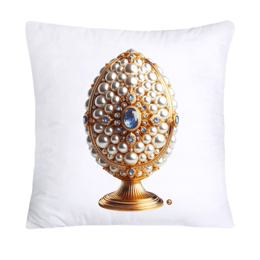 Stunning Gold and Pearls Inspired Faberge Egg Pillow Covers-4823