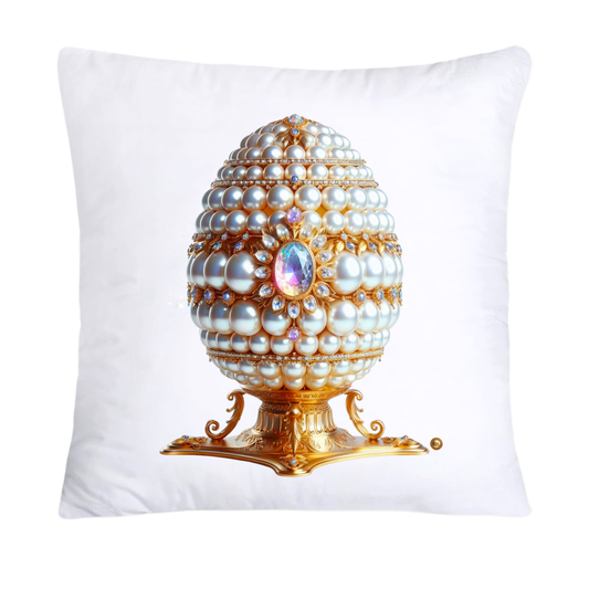 Stunning Gold and Pearls Inspired Faberge Egg Pillow Covers-4787