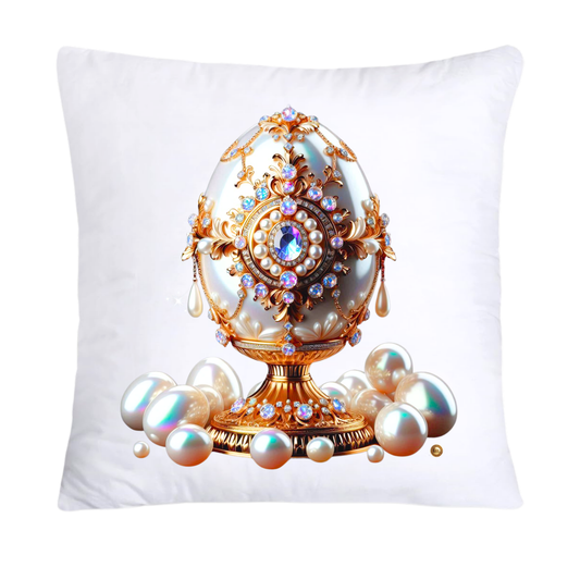 Stunning Gold and Pearls Inspired Faberge Egg Pillow Covers-4859