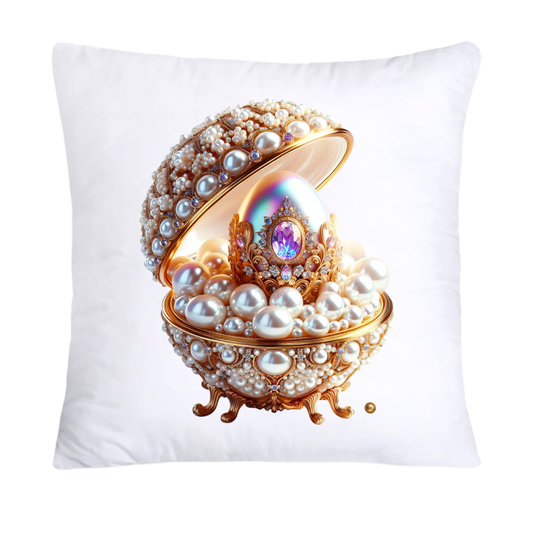 Stunning Gold and Pearls Inspired Faberge Egg Pillow Covers-4806