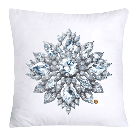 Dazzling Diamond Broach/Pin Pillow Covers 18x18-4252