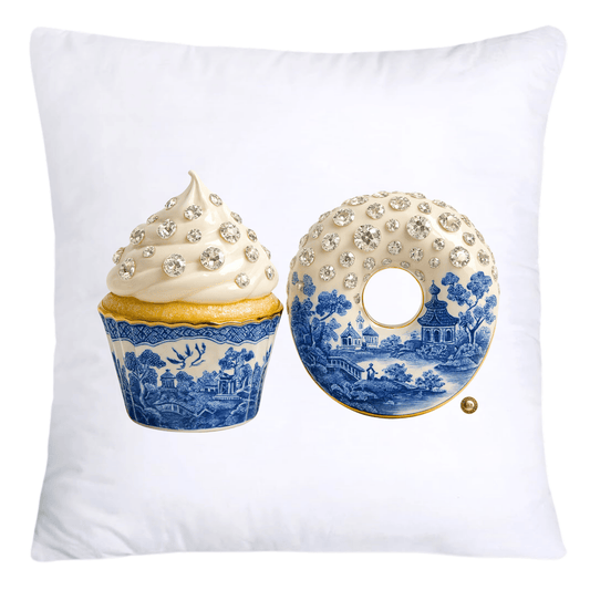 Blue Willow 18x18 Chinoiserie Cupcake Throw Pillow Covers-4992