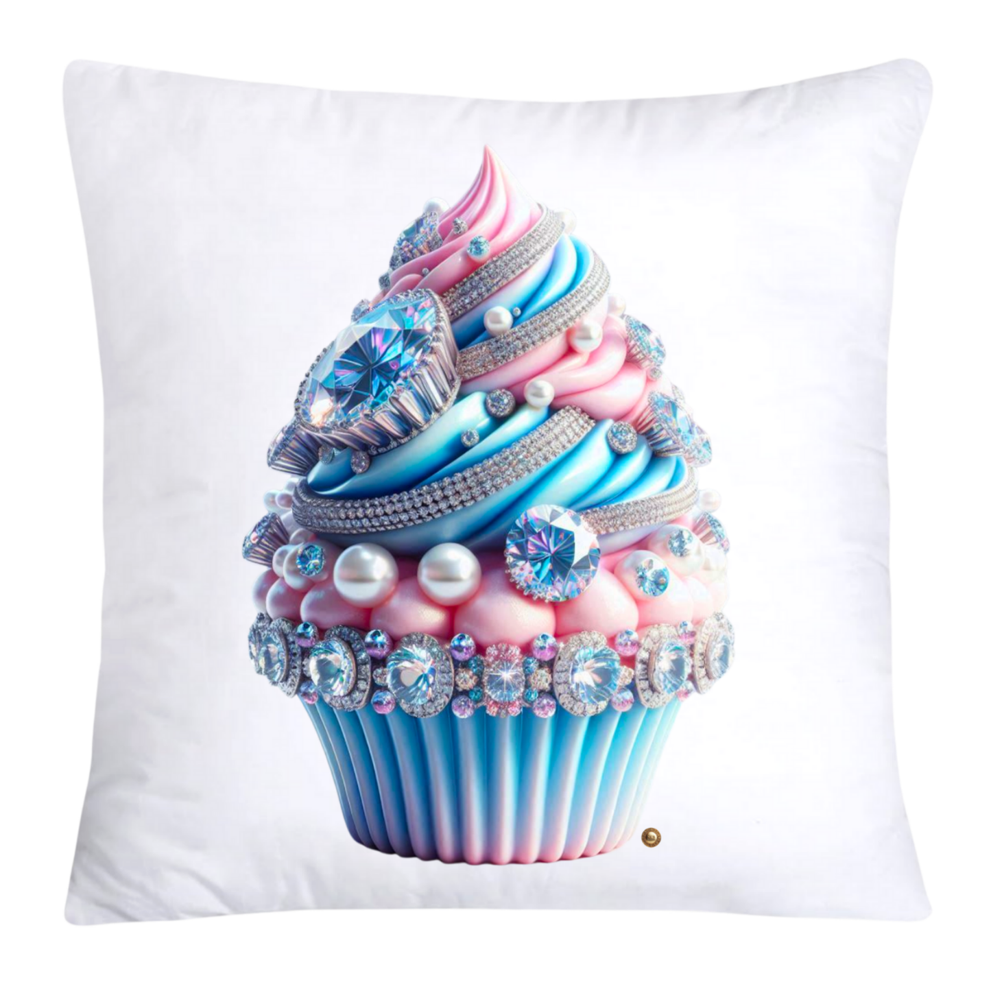 Cotton Candy Pink and Blue Cupcake Pillow Covers-3258
