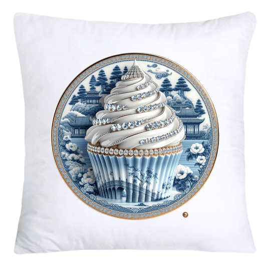 Blue Willow 18x18 Chinoiserie Cupcake Throw Pillow Covers-4975