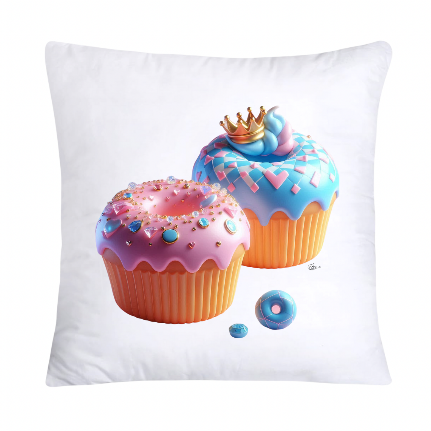 18x18 Pastel Cupcakes Donuts and Candy Pillow Covers-124