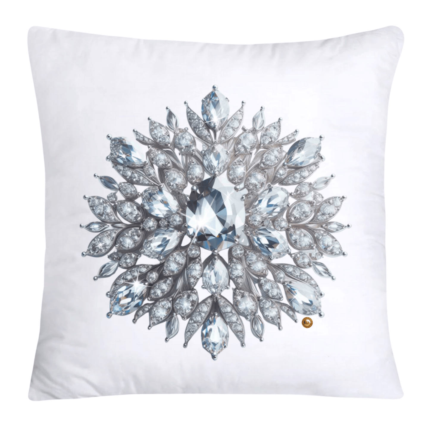 Dazzling Diamond Broach/Pin Pillow Covers 18x18-4256