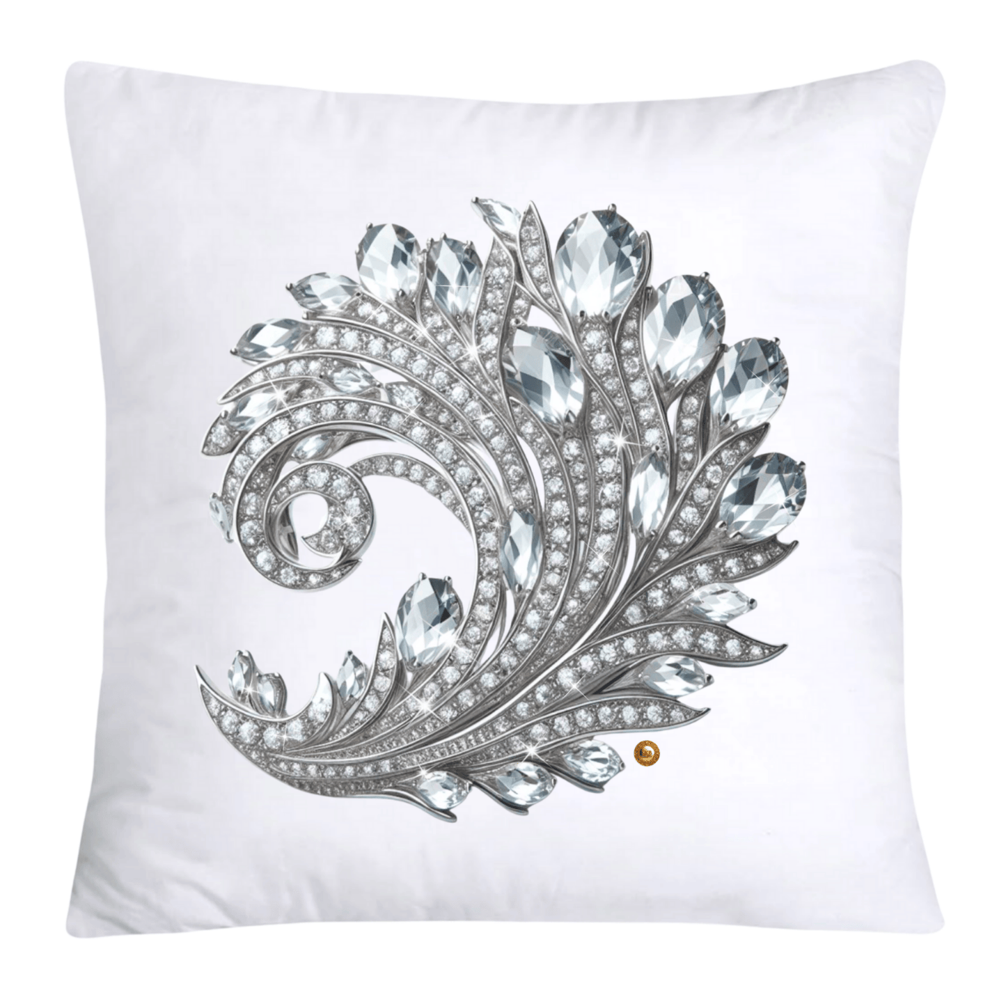 Sparkling Diamond Brooch/Pin Pillow Covers-4771