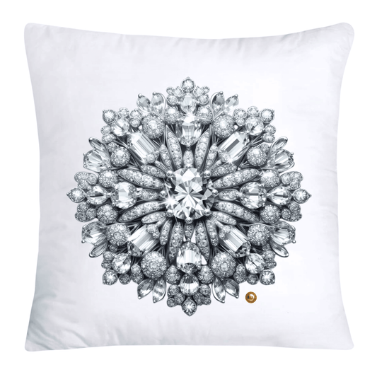 Dazzling Diamond Broach/Pin Pillow Covers 18x18-4244
