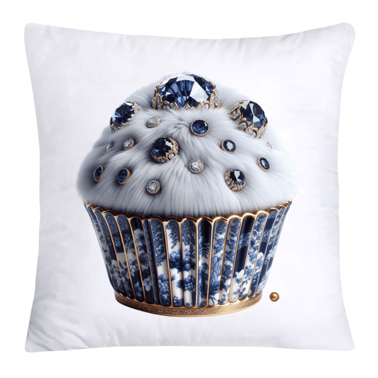 Blue Willow Chinoiserie Cupcake Throw Pillow Covers 18X18-4831