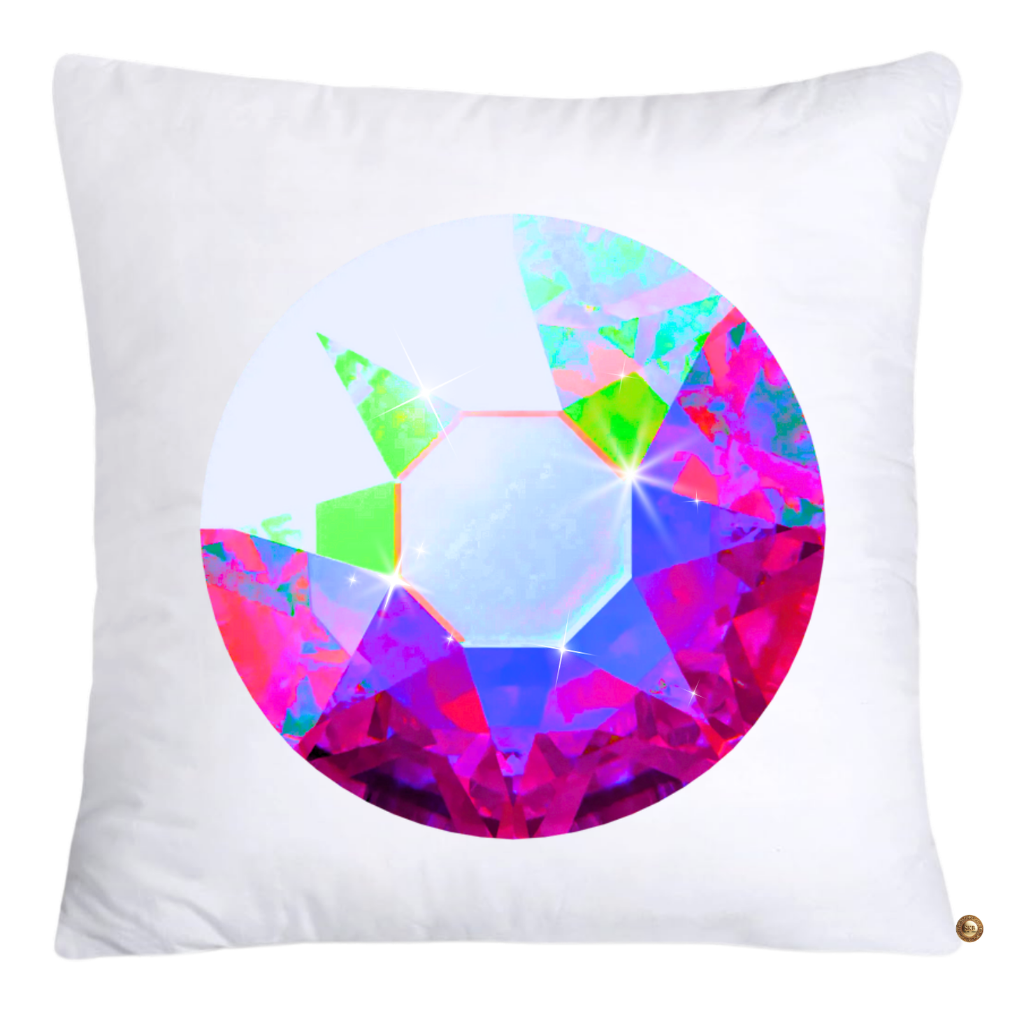 Sparkling Diamonds and Gemstone Pillow Covers 18x18-4724