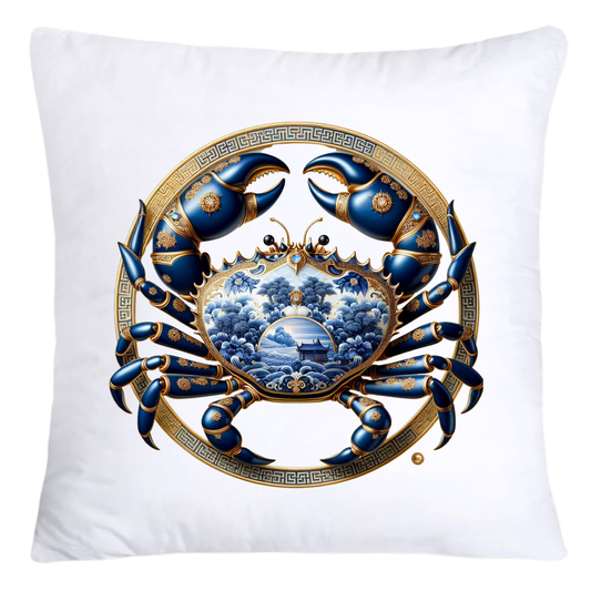Blue Willow Stunning Crab Pillow Covers-5597