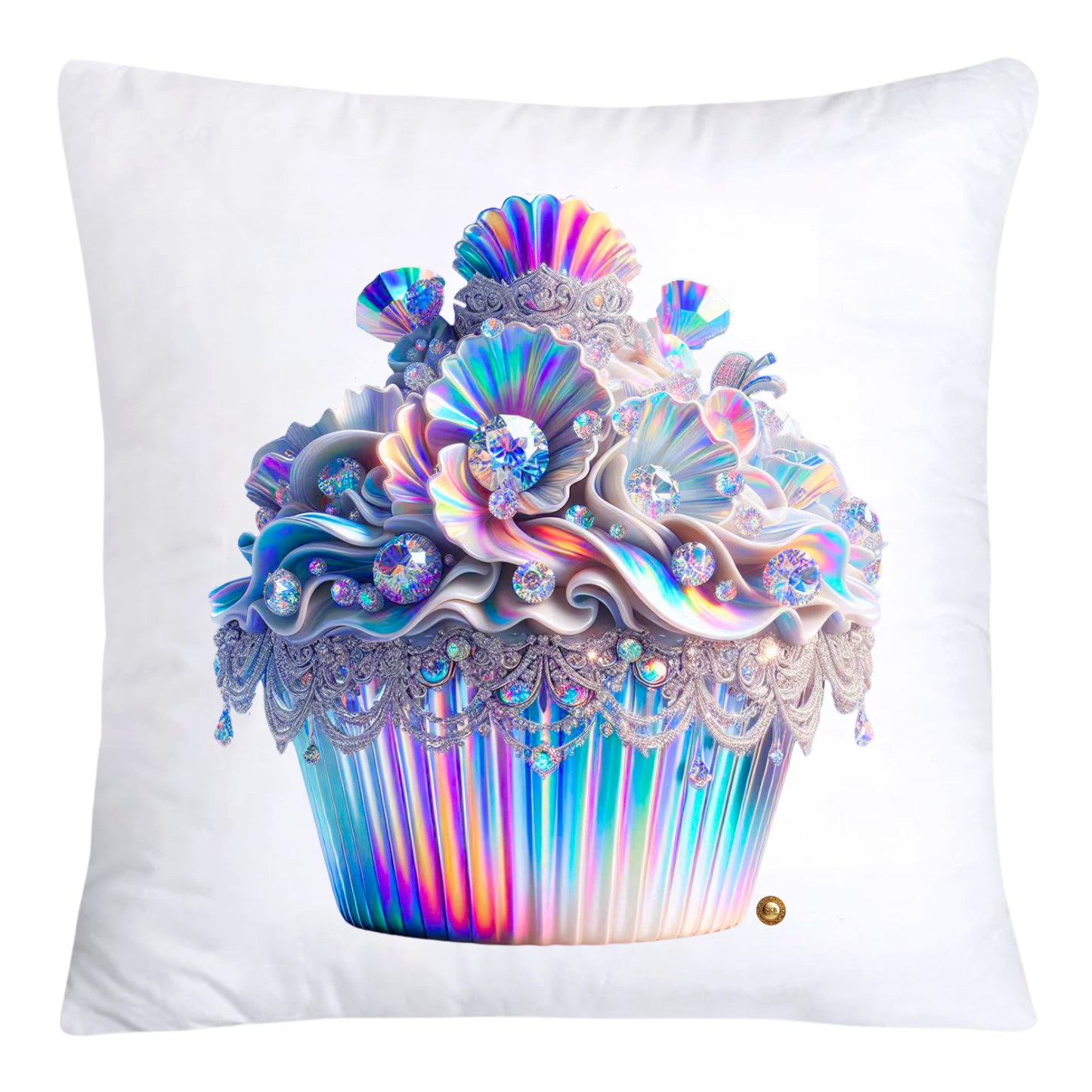 Iridescent Royal Cupcake Pillow Covers 18x18-4067