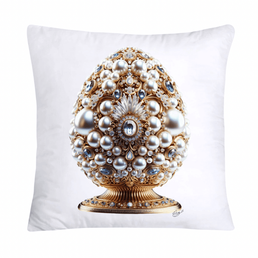 Stunning Gold and Pearls Inspired Faberge Egg Pillow Covers-4792