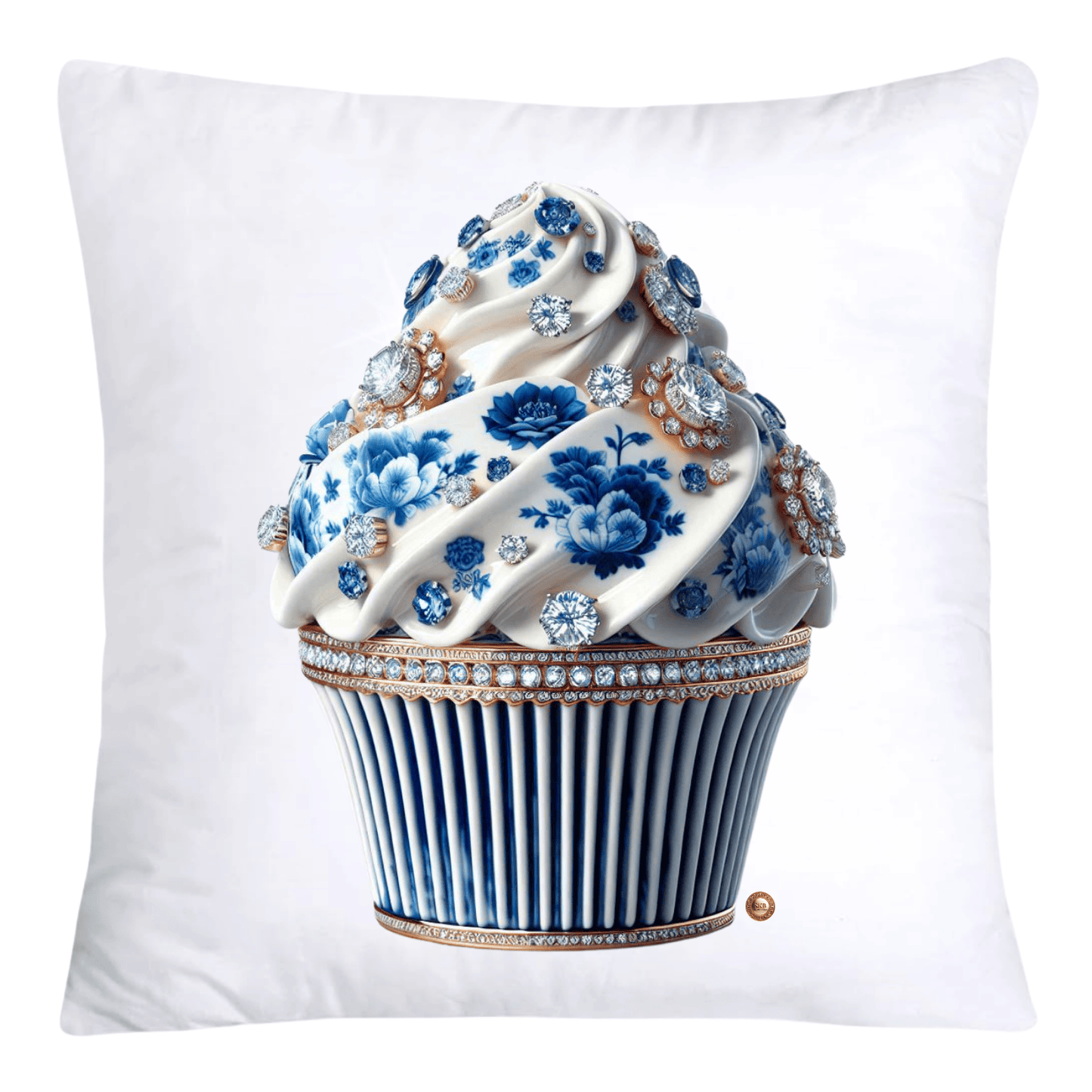 Blue Willow Chinoiserie 18x18 Cupcake Throw Pillow Covers-4120