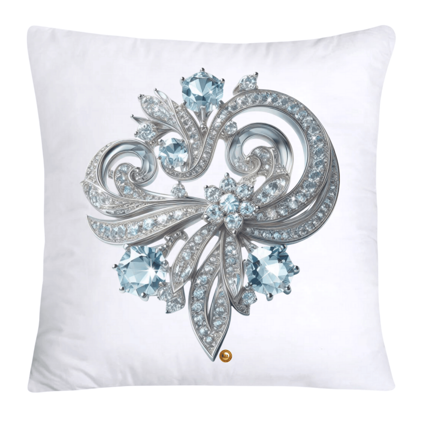 Dazzling Diamond Broach/Pin Pillow Covers 18x18-4255