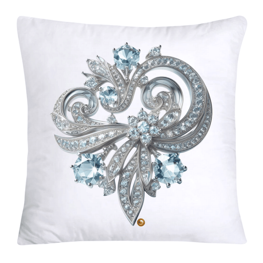 Dazzling Diamond Broach/Pin Pillow Covers 18x18-4255