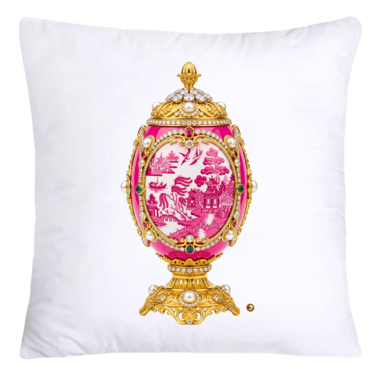 Pink Willow 18x18 Chinoiserie Egg Pillow Covers-4557