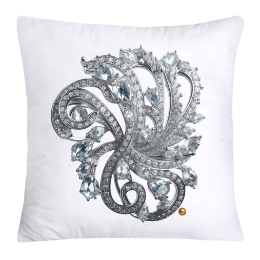 Dazzling Diamond Broach/Pin Pillow Covers 18x18-4245