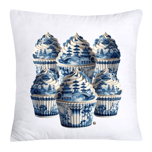 Blue Willow 18x18 Chinoiserie Cupcake Throw Pillow Covers-3778