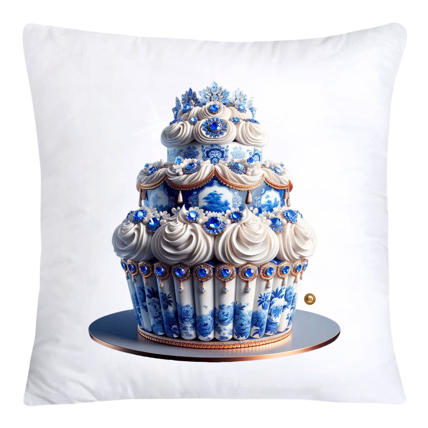 Blue Willow Chinoiserie 18x18 Cupcake Throw Pillow Covers-4115