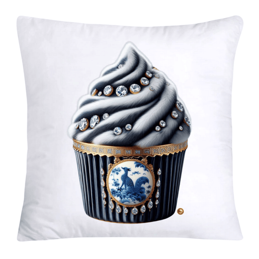 Blue Willow Chinoiserie Cupcake Throw Pillow Covers 18X18-4833