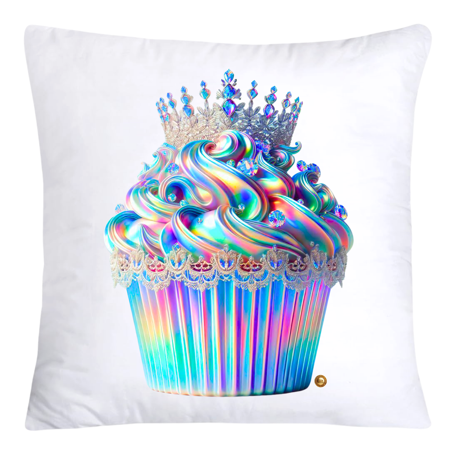 Silver Iridescent Royal Cupcake Pillow Covers 18x18-4658