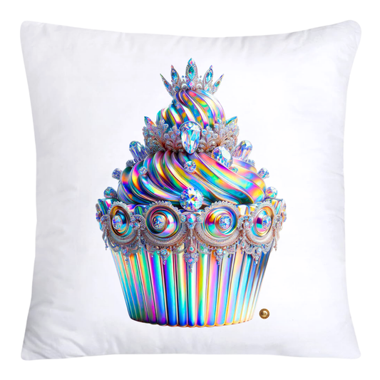 Iridescent Royal Cupcake Pillow Covers 18x18-4039