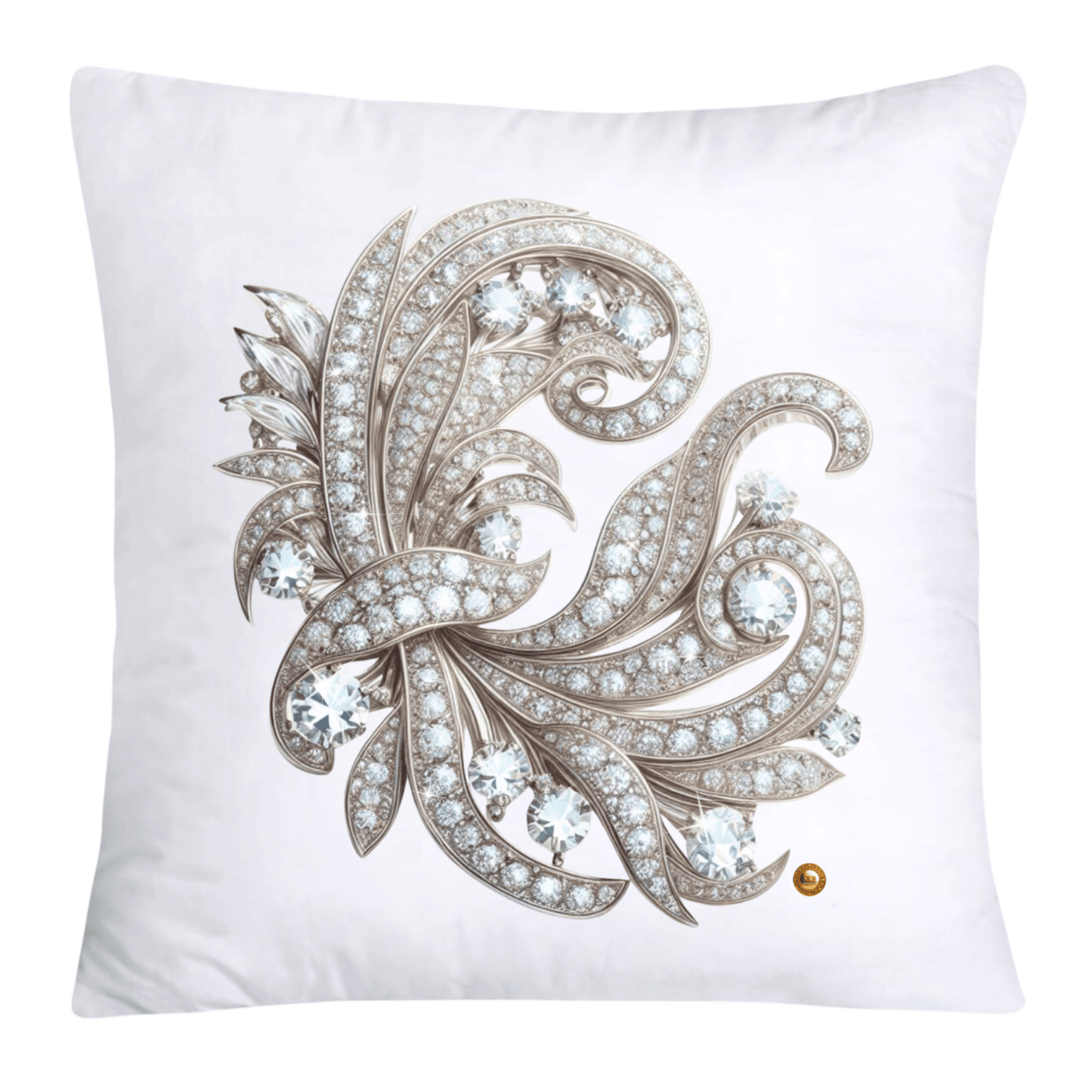 Sparkling Diamond Broach/Pin Pillow Covers-2515