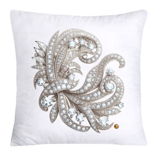 Dazzling Diamond Broach/Pin Pillow Covers 18x18-4260