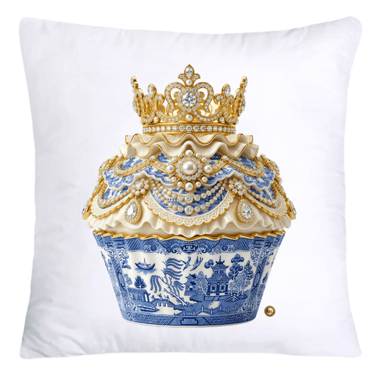 Blue Willow 18x18 Chinoiserie Cupcake Throw Pillow Covers-4545