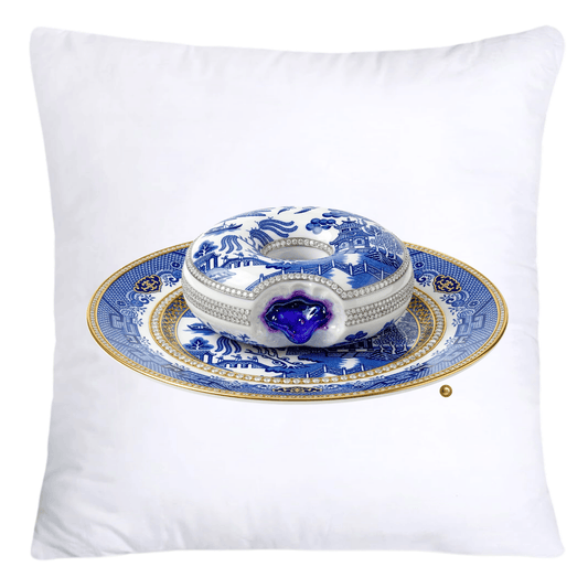 Blue Willow Whimsical Donut Throw Pillow Covers 18X18-4425
