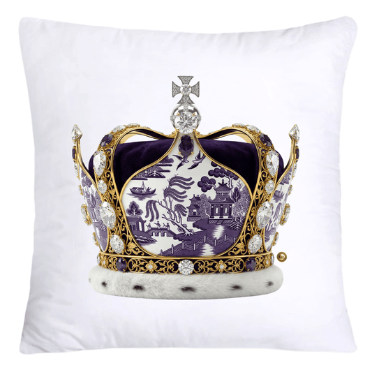 Purple Willow Royal King/Queen Crown Pillow Covers-4410