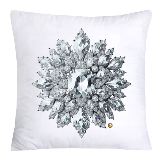 Dazzling Diamond Broach/Pin Pillow Covers 18x18-4250
