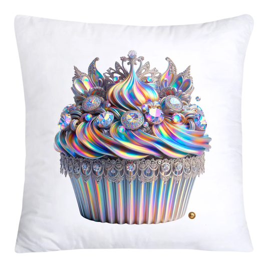 Iridescent Royal Cupcake Pillow Covers 18x18-4027