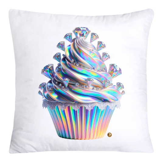 Iridescent Royal Cupcake Pillow Covers 18x18-4043