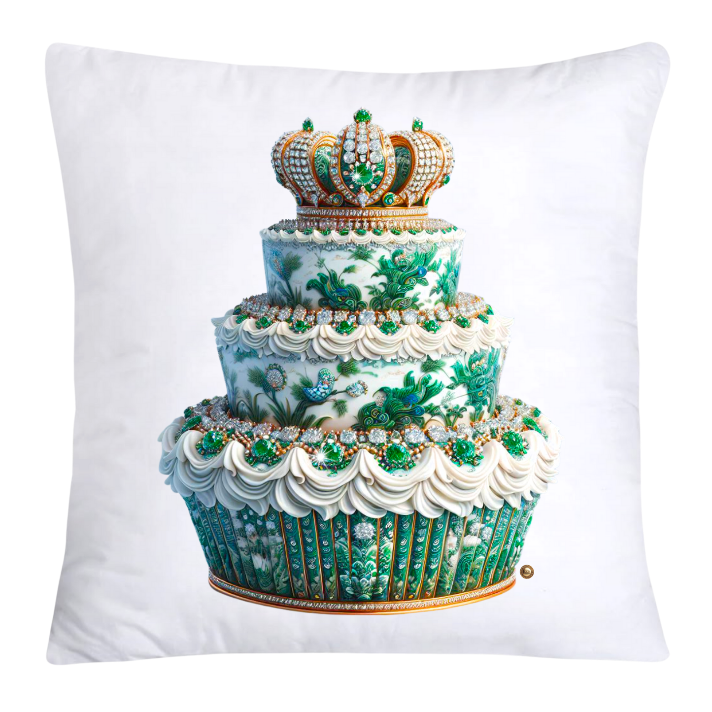 Classic Green Willow Cupcake Pillow Covers 18x18-3326