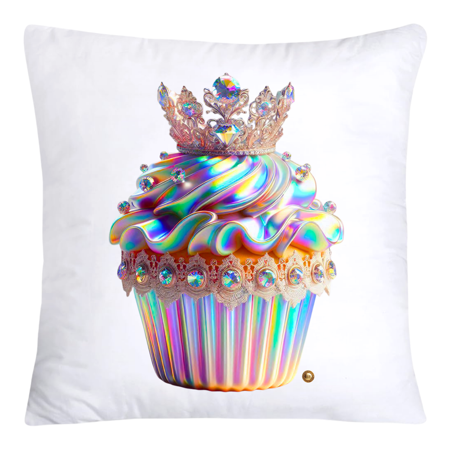 Gold Iridescent Royal Cupcake Pillow Covers 18x18-4645