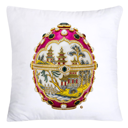 Pink Willow 18x18 Chinoiserie Egg Pillow Covers-4560