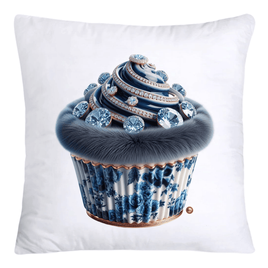 Blue Willow Chinoiserie Cupcake Throw Pillow Covers 18X18-4667