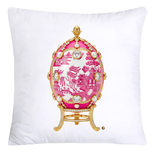 Pink Willow 18x18 Chinoiserie Egg Pillow Covers-4554