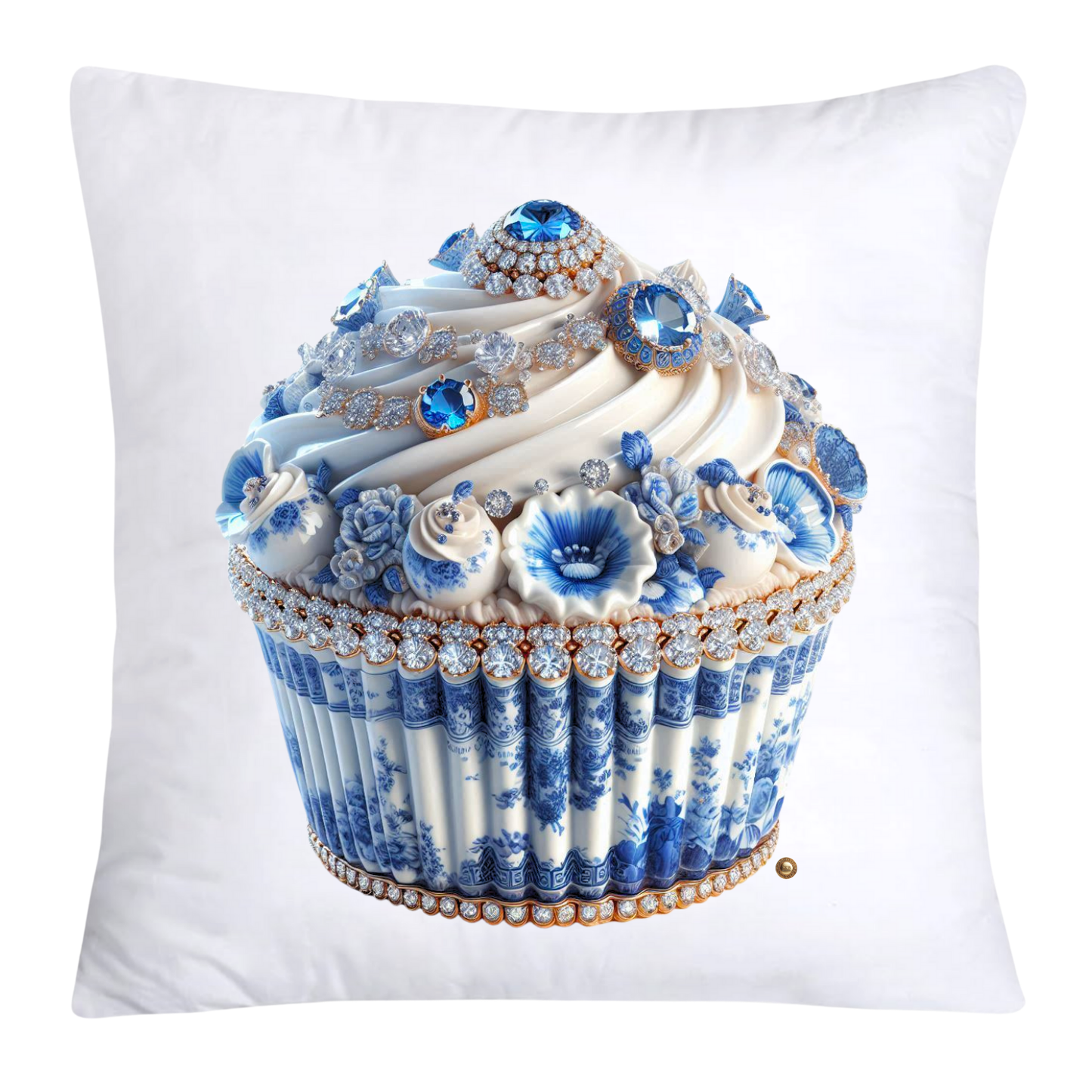 Blue Willow 18x18 Chinoiserie Cupcake Throw Pillow Covers-3804