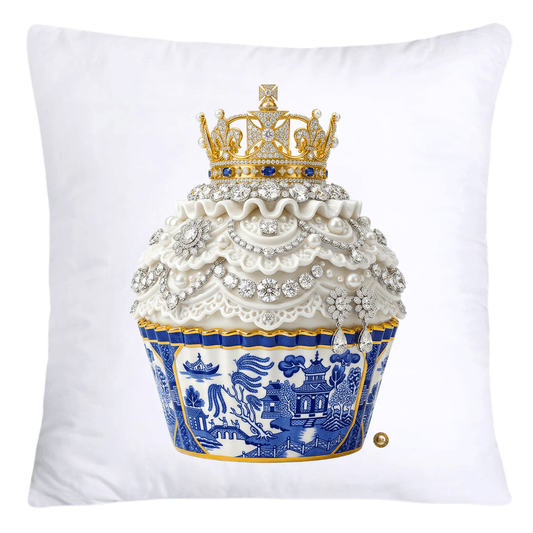 Blue Willow 18x18 Chinoiserie Cupcake Throw Pillow Covers-4547